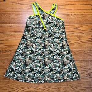 B•Passionate Camouflage Y2K Vintage Criss Cross Neck Mini Dress b7
